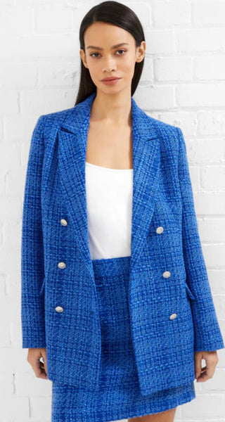 FRENCH CONNECTION - AZZURRA TWEED BLAZER