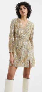 FRENCH CONNECTION - DENIZ EMBELLISHED MINI DRESS