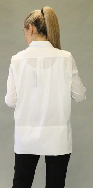 D.E.C.K By Decollage - WHITE TUNIC STYLE COTTON SHIRT