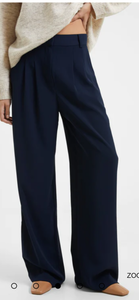 FRENCH CONNECTION - Navy Wide Leg Trousers