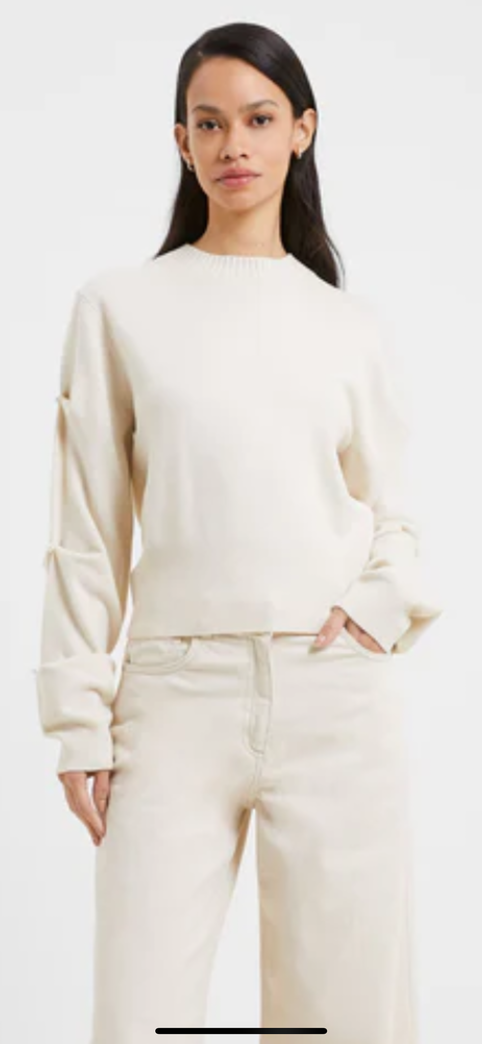 FRENCH CONNECTION - BABYSOFT PEARL SLEEVE JUMPER