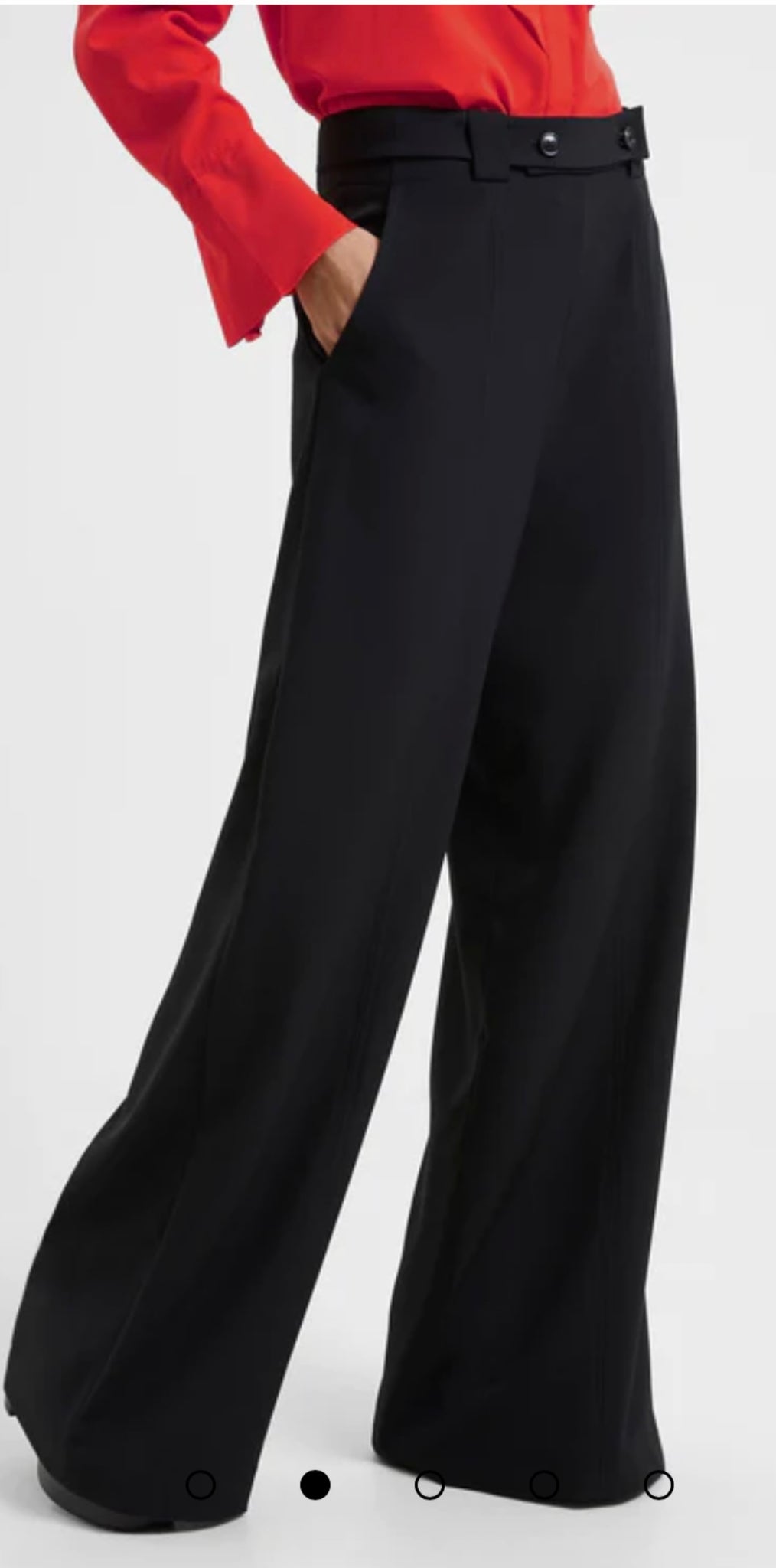 FRENCH CONNECTION - Black Full Length Crepe Trousers