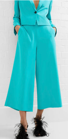 FRENCH CONNECTION - Jaded Teal Culotte Trousers