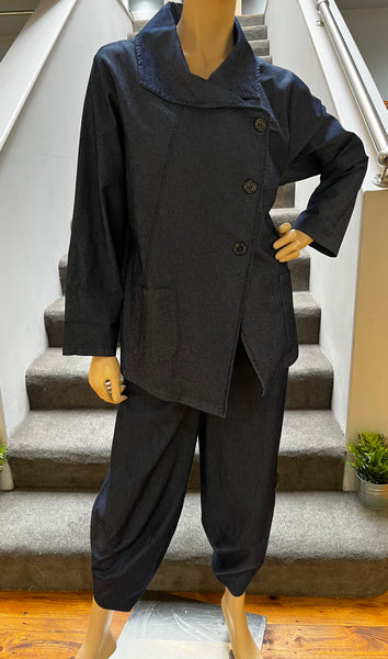 GILYA - DENIM ASYMMETRIC JACKET