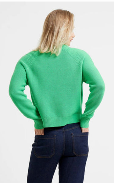 FRENCH CONNECTION- POISE GREEN MOZART JUMPER