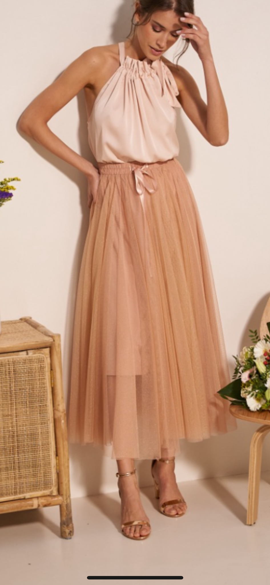 THE BOUTIQUE - CHAMPAGNE TUTU TULLE SKIRT (PRE ORDER)