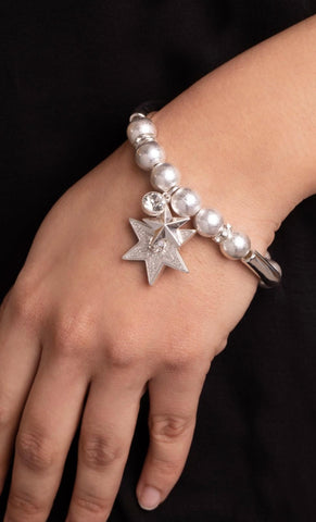 BIBI - BIJOUX SILVER STAR BALL BRACELET