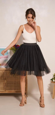 THE BOUTIQUE - BLACK SHORT TULLE SKIRT