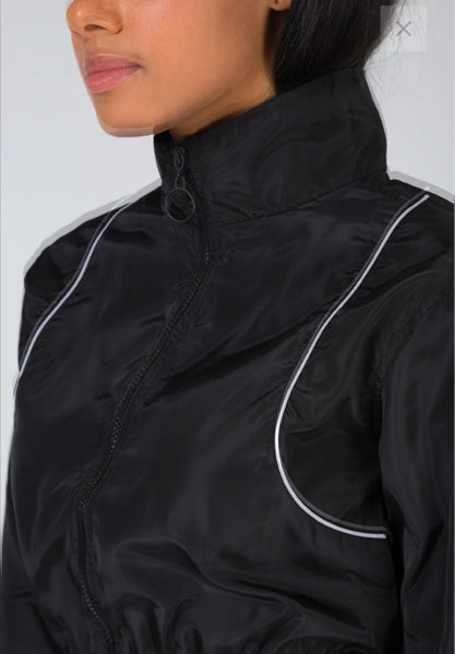 MICHELLE - BLACK & WHITE SHELL TRACKSUIT