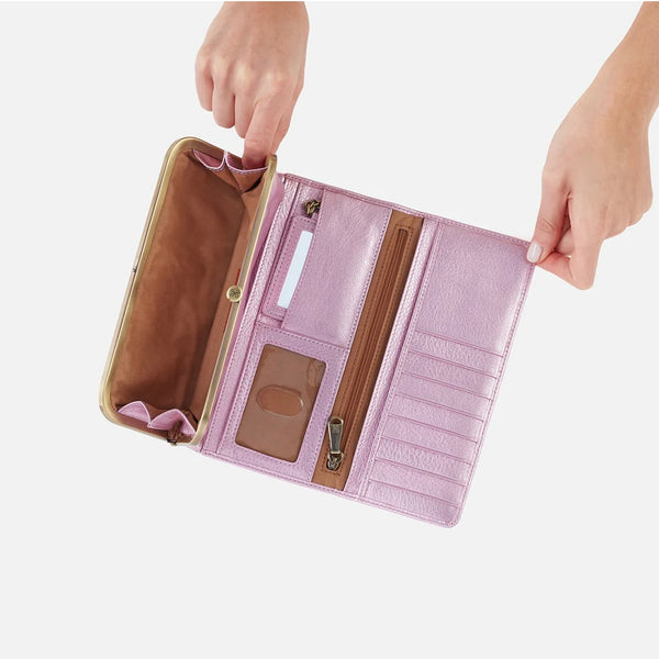 HOBO - PINK METALLIC RACHEL CONTINENTAL WALLET (PRE ORDER)