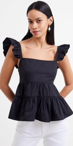 FRENCH CONNECTION - RHODES POPLIN TIERED CAMI TOP