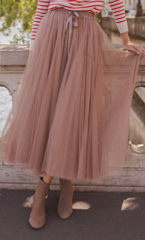 THE BOUTIQUE - MOCHA TUTU TULLE SKIRT