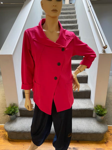 GILYA -  FUCHSIA ASYMMETRIC JACKET