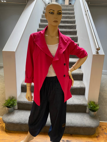 GILYA -  FUCHSIA ASYMMETRIC JACKET
