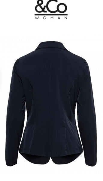 &CO WOMAN - NAVY PHILEINE TRAVEL BLAZER (PRE ORDER)