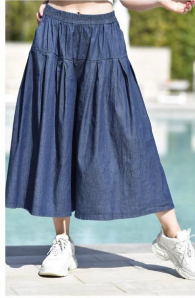 GILYA - DENIM CULOTTES SKIRT (PRE ORDER)