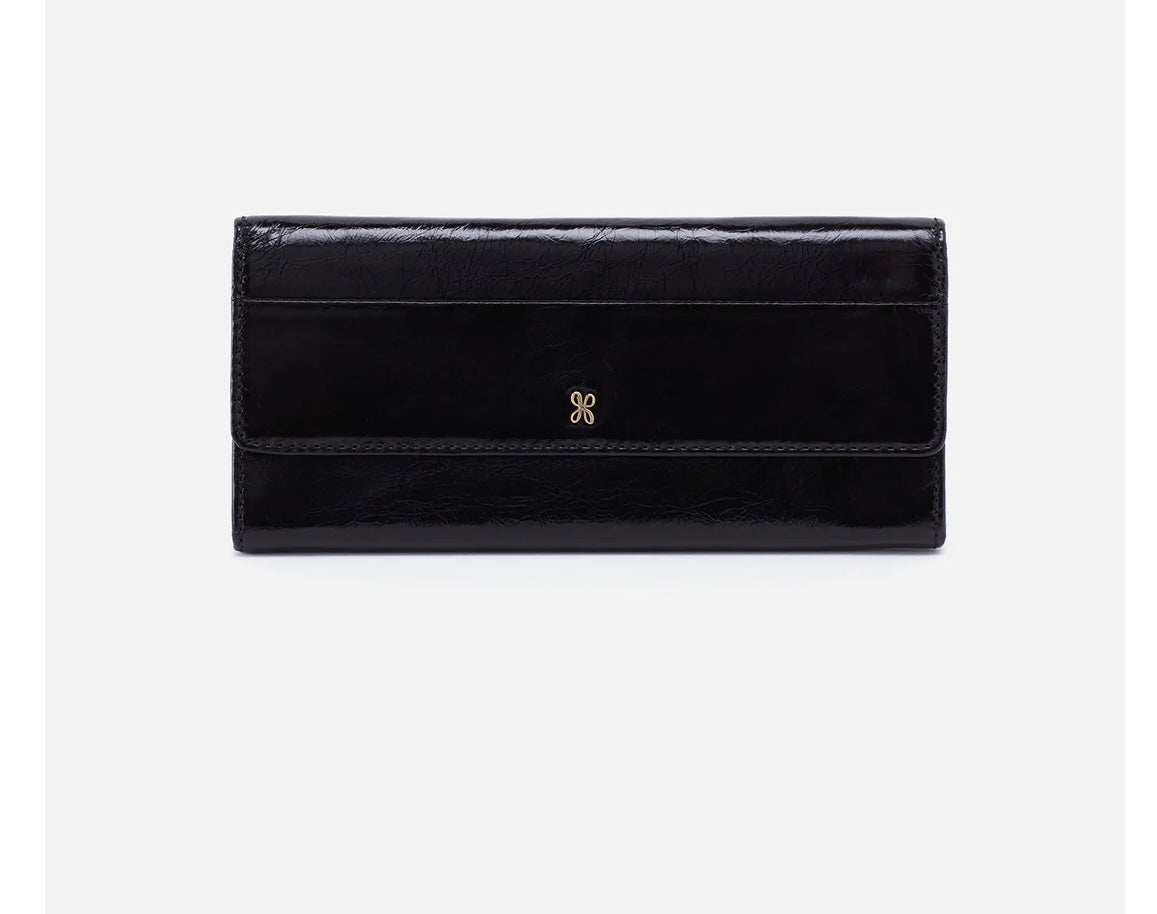 HOBO -BLACK JILL TRIFOLD WALLET