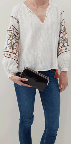 HOBO - BLACK LAUREN CLUTCH WALLET